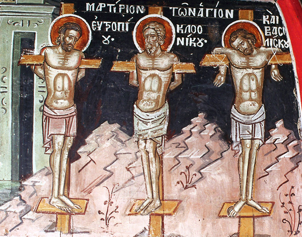 КАЛЕНДАР НА МПЦ: Денеска е Св. маченици Евтропиј, Клеоник и Василиск, распнати на крст поради верата во Христа