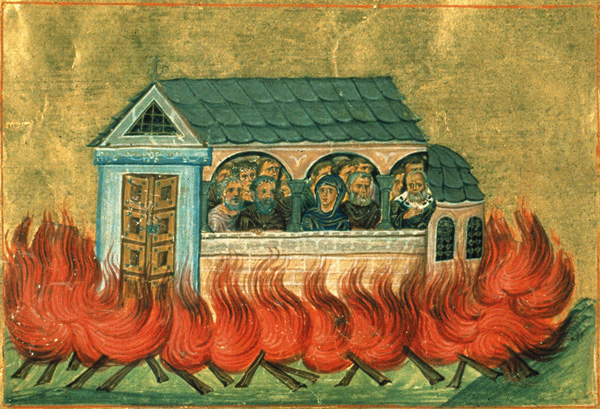 СВ. 20.000 МАЧЕНИЦИ ОД НИКОМИДИЈА: Војниците ја потпалија црквата, а христијаните изгореа воспевајќи ја славата на Бога