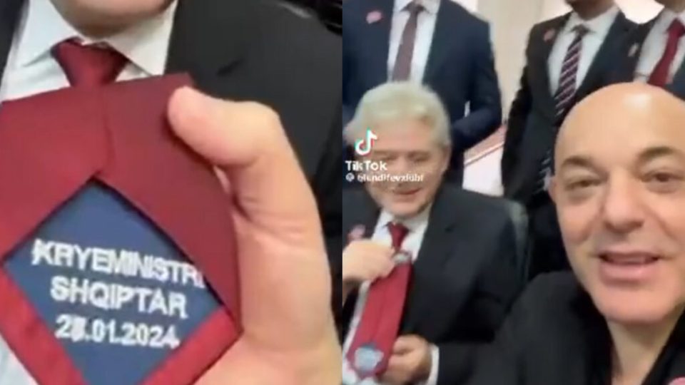 СЛАВЈЕ ЗА ТАЛАТ ЏАФЕРИ: Со црвени вратоврски на кои пишува премиер Албанец, виски и цигари во канцеларијата на Али Ахмети