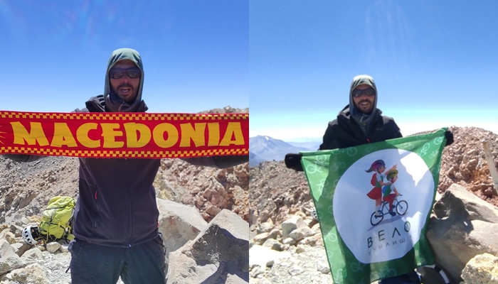МАКЕДОНЕЦ МЕЃУ 10-ТЕ ВО СВЕТОТ: Никола Нешковски со велосипед го искачи највисокиот вулкан на светот Ојос дел Саладо во Чиле