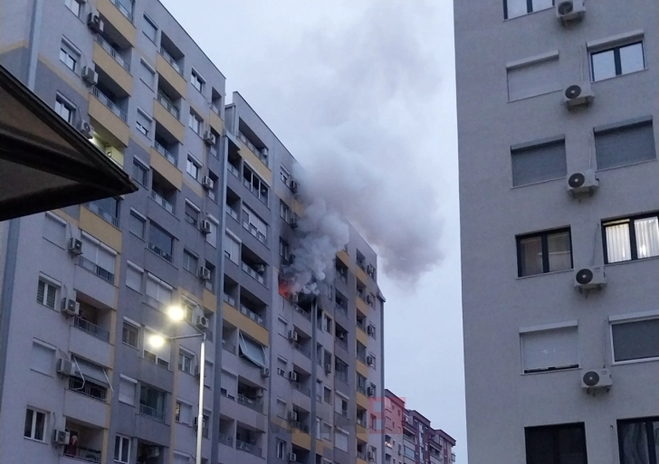 ПОЖАР СО ЖРТВА УТРОВО ВО АЕРОДРОМ: Неподвижно повозрасно лице настрада во изгорен стан на 6-ти кат во станбена зграда