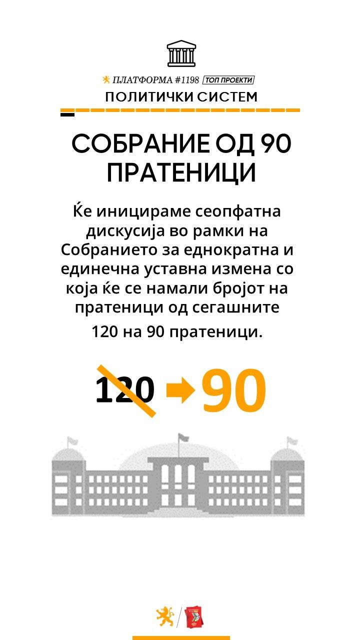 МИЦКОСКИ: Дојдено е вистинското време, во услови кога треба да се штеди, парламентот да се сведе на 90 пратеници