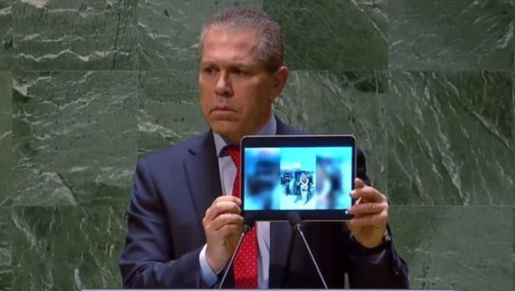 Амбасадорот на Израел во ОН прикажа видео со тероризам кој наводно го извршил персонал на ОН
