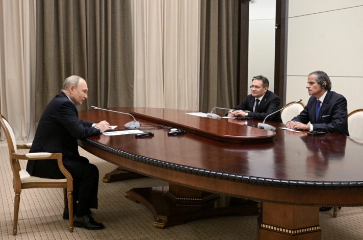 ДПА: Гроси, генералниот директор на МААЕ, разговараше со рускиот претседател Путин за нуклеарната централа Запорожје