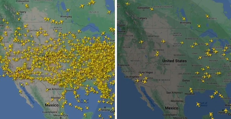 Како изгледаше прекинот на американскиот воздушен сообраќај поради ИТ дефектот (ВИДЕО)
