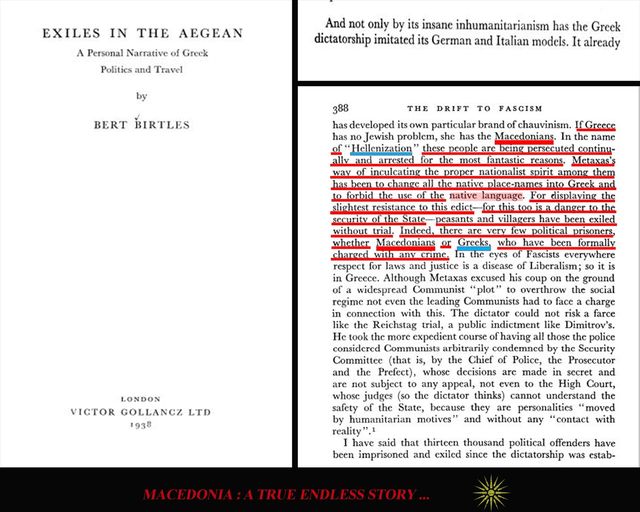 АВСТРАЛИСКИ ДОКУМЕНТИ ОД 1938: Наци-фашистичкиот режим на Метаксас во Грција систeмaтски ги прогонува Македонците