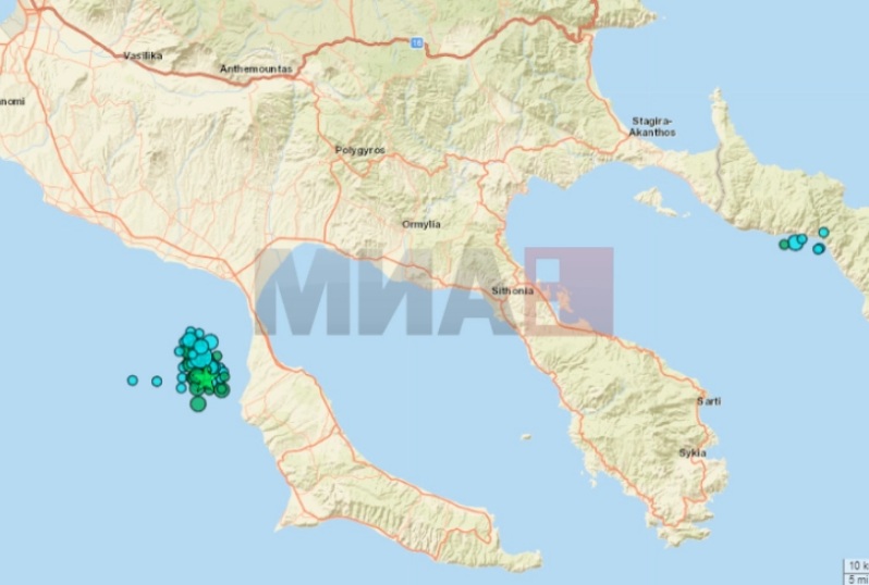 СЕРИЈА ЗЕМЈОТРЕСИ ВО ГРЦИЈА: Повеќе од 60 потреси на Халкидики по најсилниот со јачина од 5,2 степени според Рихтеровата скала