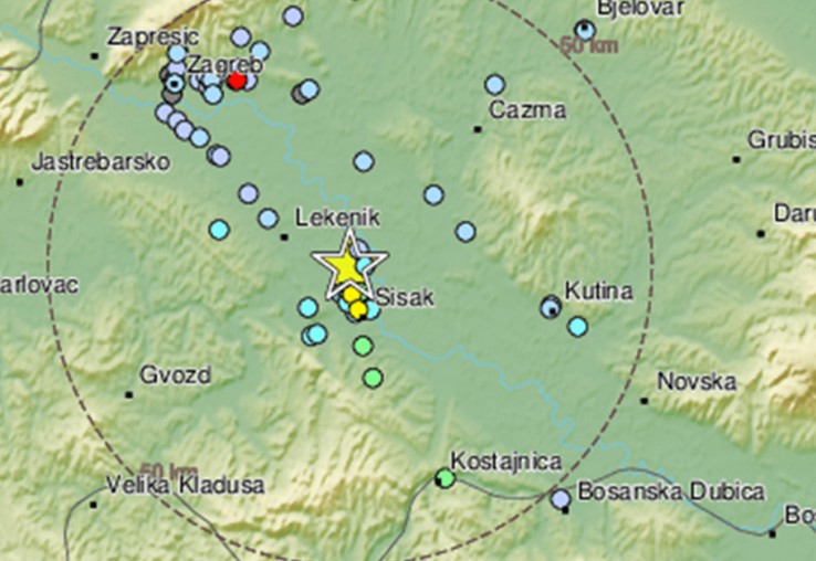 СИЛЕН ЗЕМЈОТРЕС ВО ХРВАТСКА: Јачина од 4 степени според Рихтер, дел од Сисак без струја