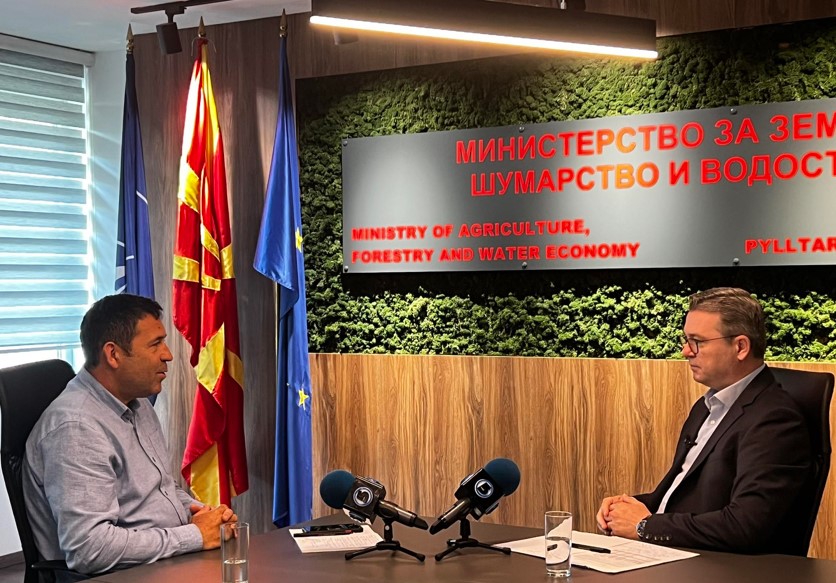 ТРИПУНОВСКИ: До крајот на годината може да имаме плус 50 милиони евра од извоз во земјоделството во споредба со лани