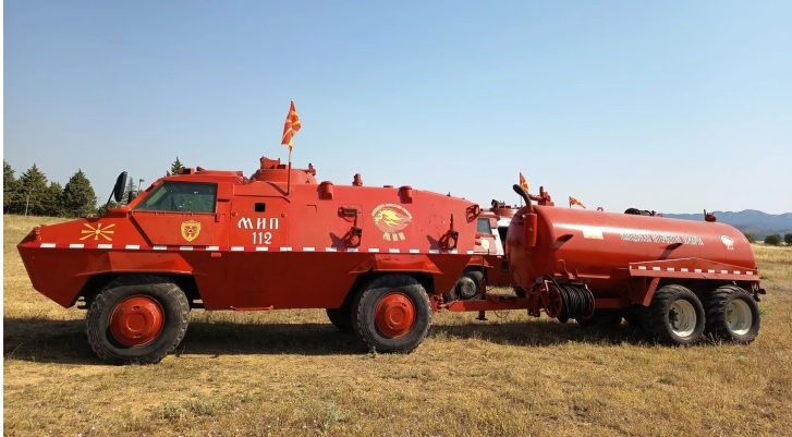 ДЕНЕСКА НА ВОЕНИОТ ПОЛИГОН КРИВОЛАК: Промоција на поголем број адаптирани возила од АРМ и МВР за гаснење шумски пожари