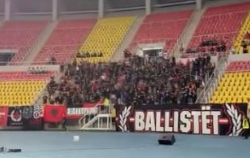 (видео) НАЦИОНАЛИСТИЧКИ СКАНДИРАЊА: Повици за Илирида и Голема Албанија на мечот помеѓу Шкендија и Карабах во Скопје