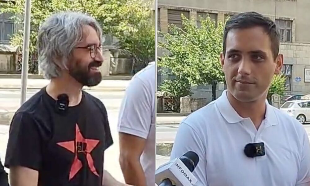 ДВЕТЕ ЛИЦА НА ЛЕВИЦА: Глумците Апасиев и Мециновиќ глумат работничка партија и си делат донации за партијата, вели Манасиевски