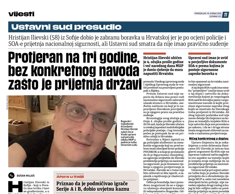 ЛИЧНИ ОДМАЗДИ: Секл и Ременски го наместиле и „Кралот на местенките“ Христијан Илиевски од Хрватска со лажни дојави од АНБ