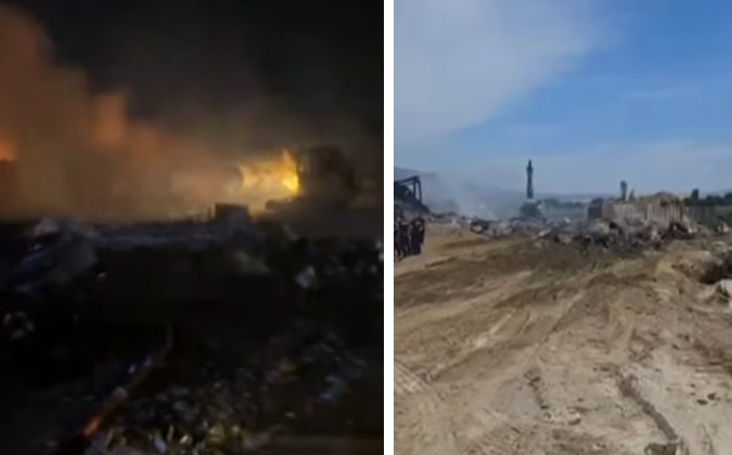 (видео) СНИМКИ ОД ПОЖАРОТ ВЧЕРА И ДЕНЕСКА: Огнот е изгаснат, нема активно горење, се дозатрупува опожарената површина