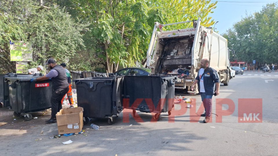 ДЕТЕ КАСНАТО ОД ГЛУШЕЦ: Контејнерите и глувците на Герасимовски во центарот на Скопје ги чистат службите на Максим од Куманово