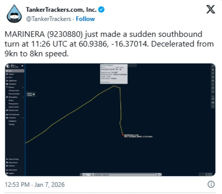 САД се обидуваат да запленат танкер со руско знаме со венецуелска нафта во Атлантикот