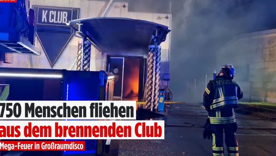 ИЗГОРЕ ДИСКОТЕКА ВО ГЕРМАНИЈА: Во моментот на избувнувањето на огнот во објектот имало 750 лица, нема сериозно повредени