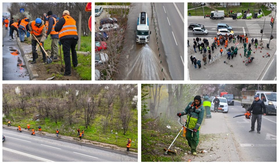 (фотогалерија) ПРОЛЕТНА ОФАНЗИВА ЗА ЧИСТО СКОПЈЕ: Екипите на сите јавни претпријатија се на терен на темелно чистење на градот