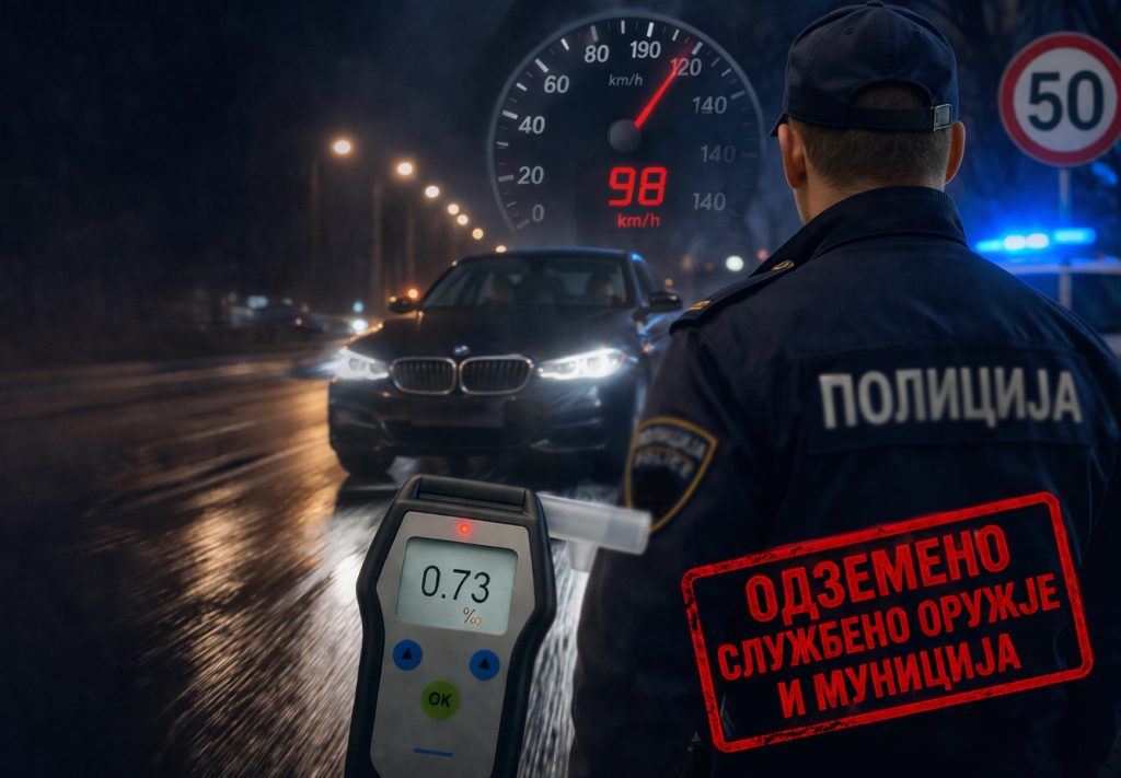 КРИВИЧНА ЗА ПОЛИЦАЕЦ: Возел иако имал забрана, пијан и двојно побрзо