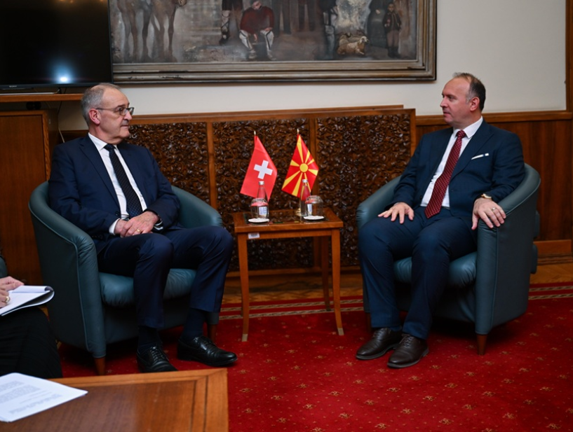 Гаши домаќин на прва посета на претседател на Швајцарската Конфедерација