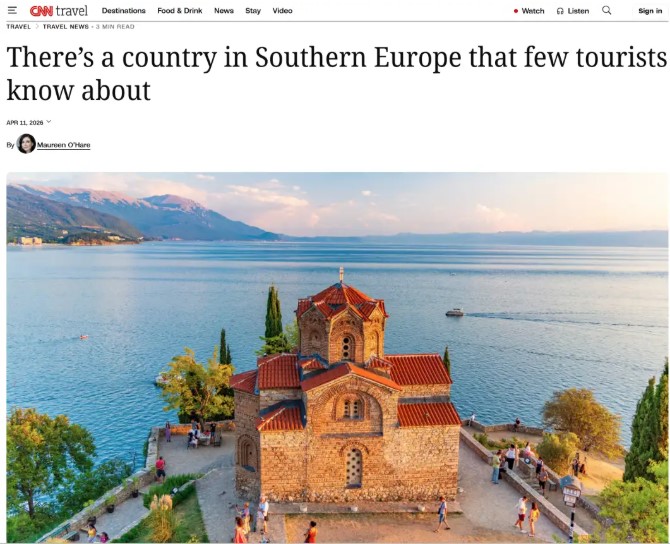 СИ-ЕН-ЕН: Македонија е европска туристичка дестинација во сенка на најпопуларните, но достојна за поголемо туристичко внимание