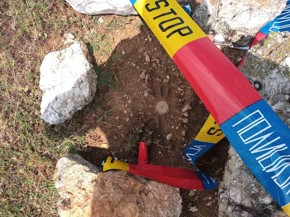 Пронајдена граната во двор