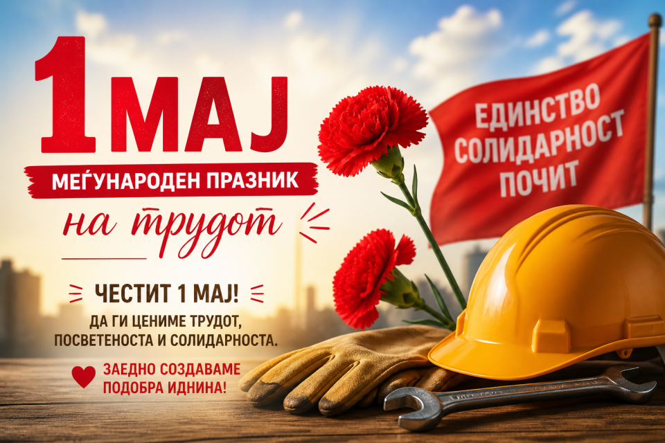 ДЕН НА ТРУДОТ: 1 Мај не треба да биде само уште еден неработен ден, туку потсетник дека достоинството не се подарува, туку се освојува