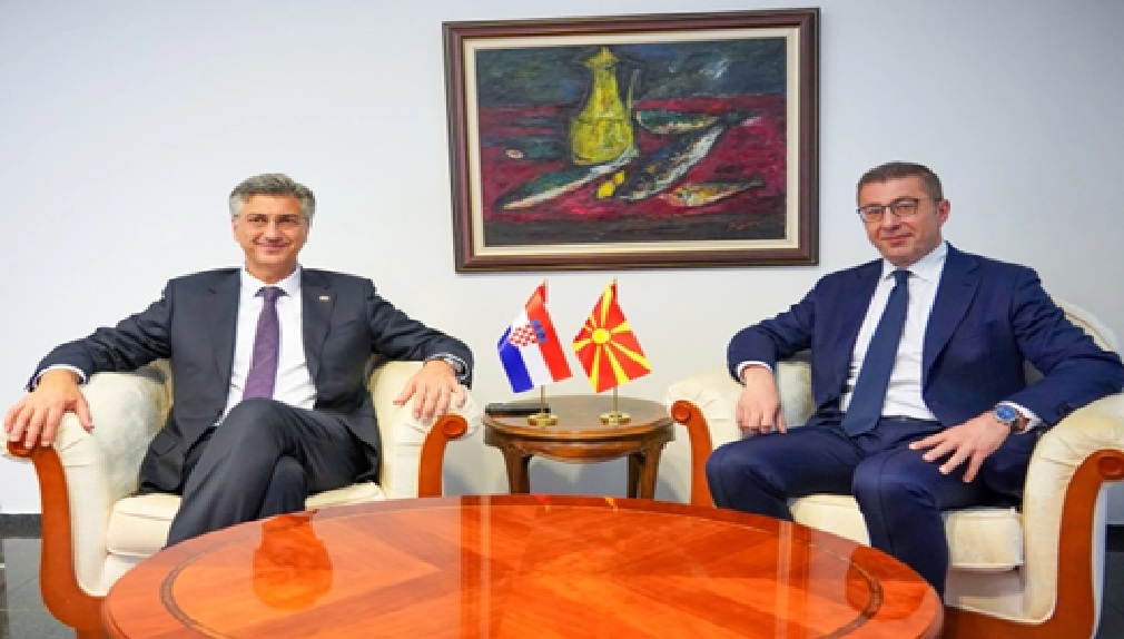 ХРВАТСКИОТ ПРЕМИЕР ВО МАКЕДОНИЈА: Мицкоски и Пленковиќ ќе потпишат договори за стратешка соработка