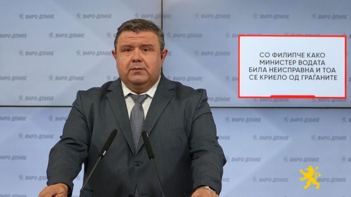 МИЦЕВСКИ ОТКРИВА СКАНДАЛ: Со Филипче како министер водата била неисправна и тоа се криело од граѓаните