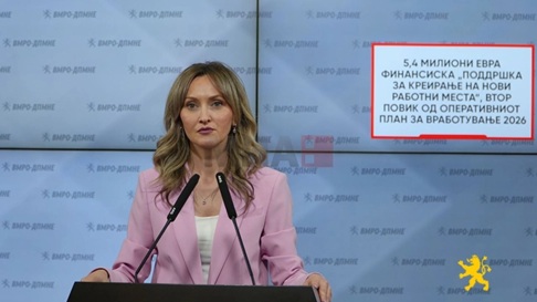 КУЗМАНОВСКА: Владата работи во интерес на граѓаните, со 5,4 милиони евра ќе поддржува отворање нови работни места во компаниите