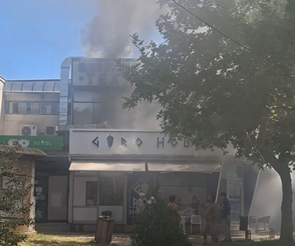 Се запали скара/гиро сендвичара во скопска Лептокарија
