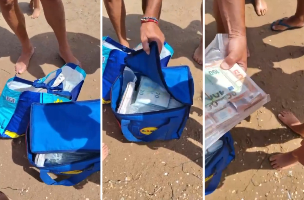 БРАНОВИТЕ НА ПЛАЖА ИСФРЛИЈА ПОВЕЌЕ ОД 700.000 евра: Луѓе втрчуваа во морето за да соберат пари