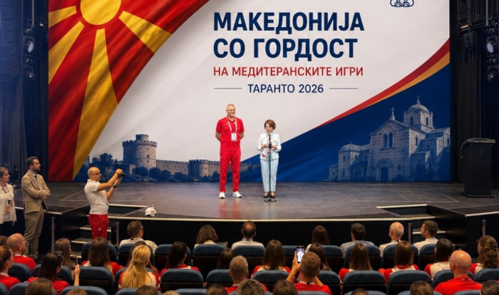Силјановска-Давкова во Таранто со поддршка за најбројната македонска делегација досега на Медитеранските игри