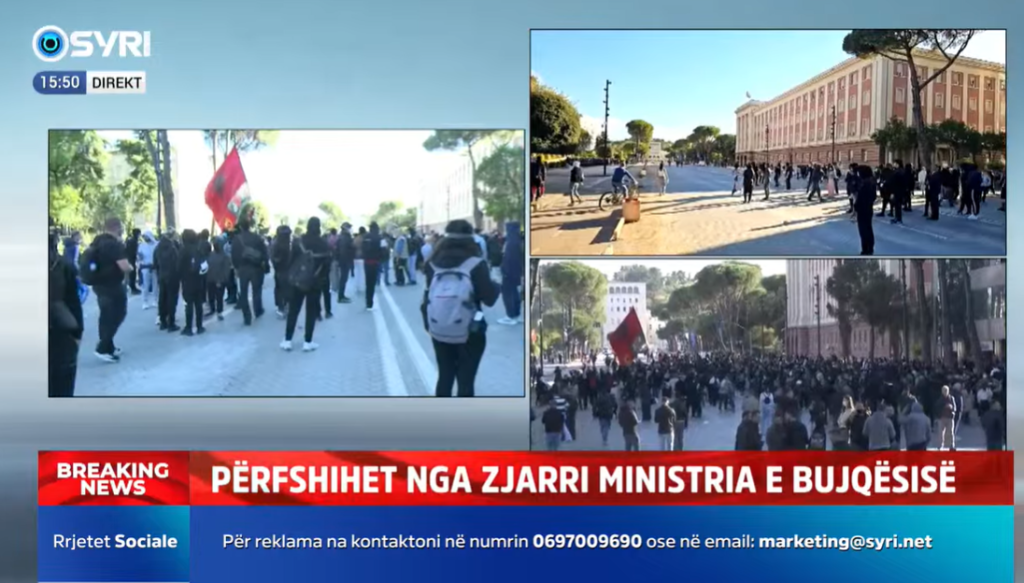 ЧЕТВРТИ ДЕН РЕВОЛУЦИЈА ВО АЛБАНИЈА: Студентите се кренаа против авторитарното владеење на Еди Рама (ВИДЕО)